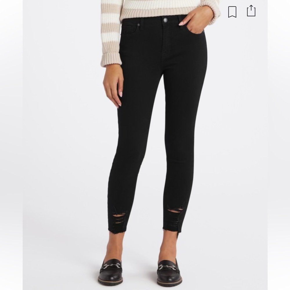 Pistola Arielle Distressed Frayed Hem Jeans